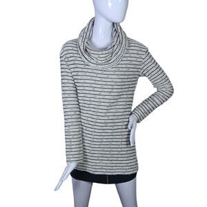 Cowl neck striped knit Merona top size S Long Sleeve